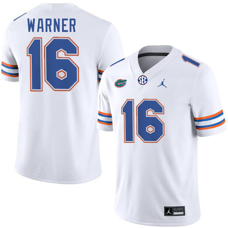 Aidan Warner Florida Jersey,Florida Gators #16 Aidan Warner Jersey Youth Uniforms-White